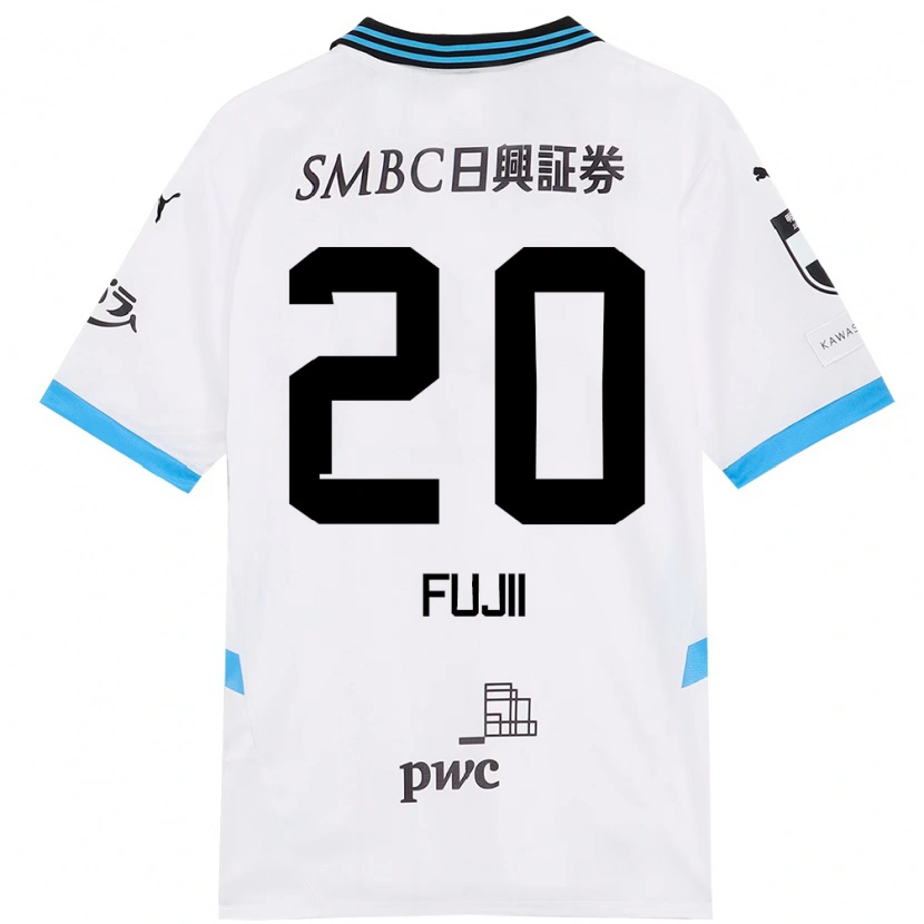 Danxen Kinder Rensuke Fujii #20 Weiß Himmelblau Auswärtstrikot Trikot 2025/26 T-Shirt