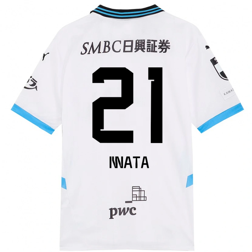 Danxen Kinder Kantaro Iwata #21 Weiß Himmelblau Auswärtstrikot Trikot 2025/26 T-Shirt
