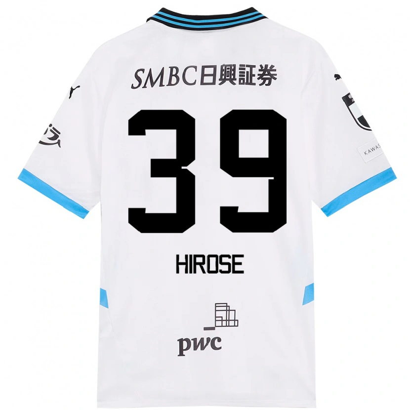 Danxen Kinder Neo Hirose #39 Weiß Himmelblau Auswärtstrikot Trikot 2025/26 T-Shirt