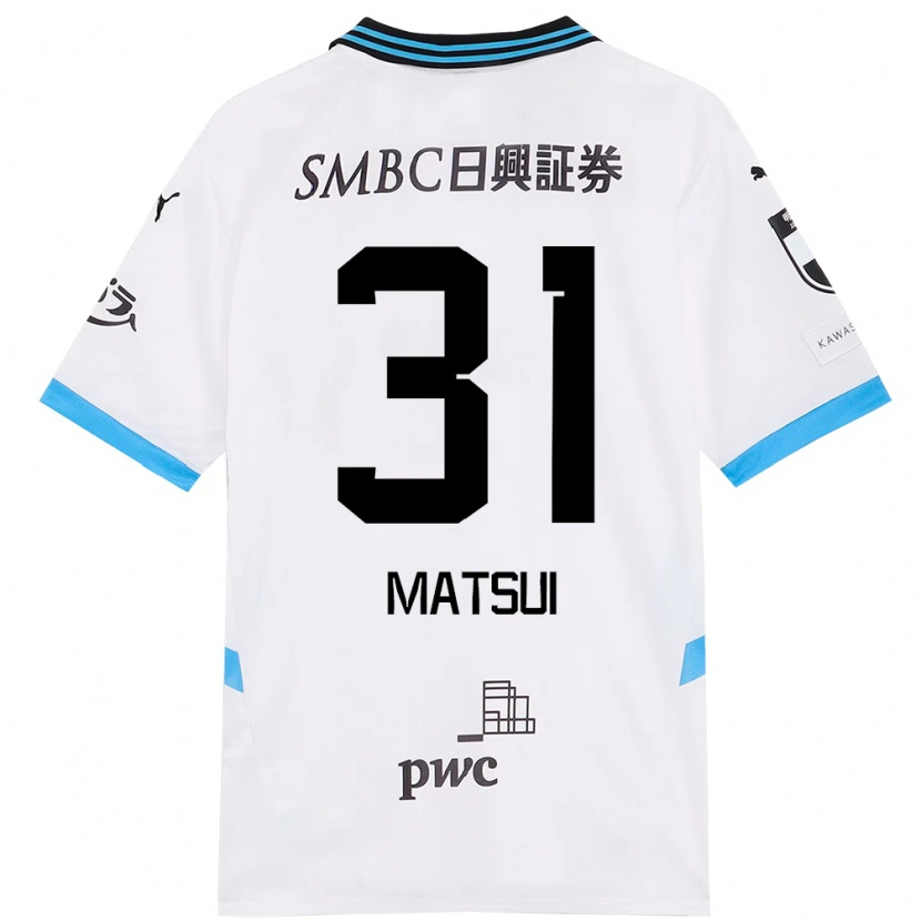 Danxen Kinder Renji Matsui #31 Weiß Himmelblau Auswärtstrikot Trikot 2025/26 T-Shirt