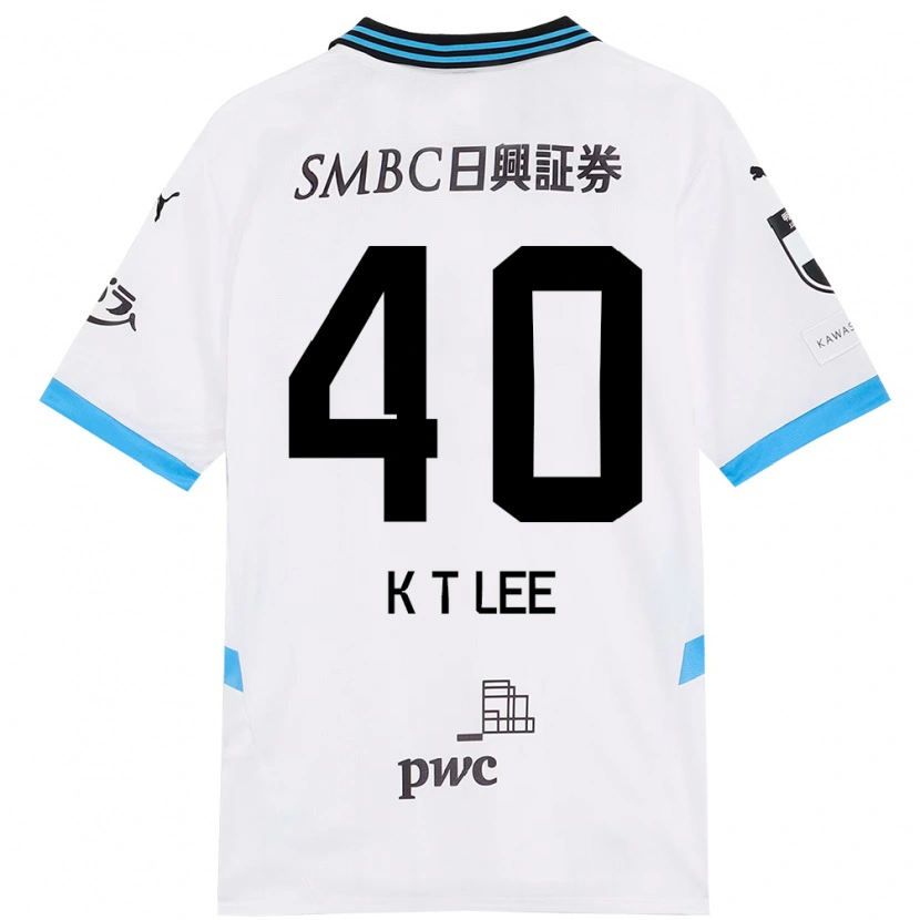 Danxen Kinder Kyeong-Tae Lee #40 Weiß Himmelblau Auswärtstrikot Trikot 2025/26 T-Shirt