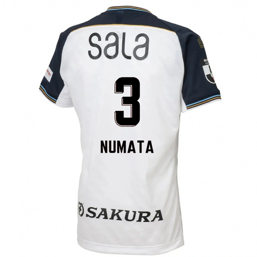 Danxen Kinder Taiki Numata #3 Weiß Schwarz Auswärtstrikot Trikot 2025/26 T-Shirt