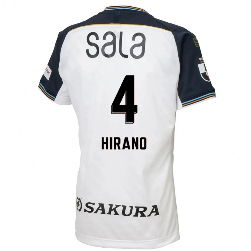 Danxen Kinder Rion Hirano #4 Weiß Schwarz Auswärtstrikot Trikot 2025/26 T-Shirt