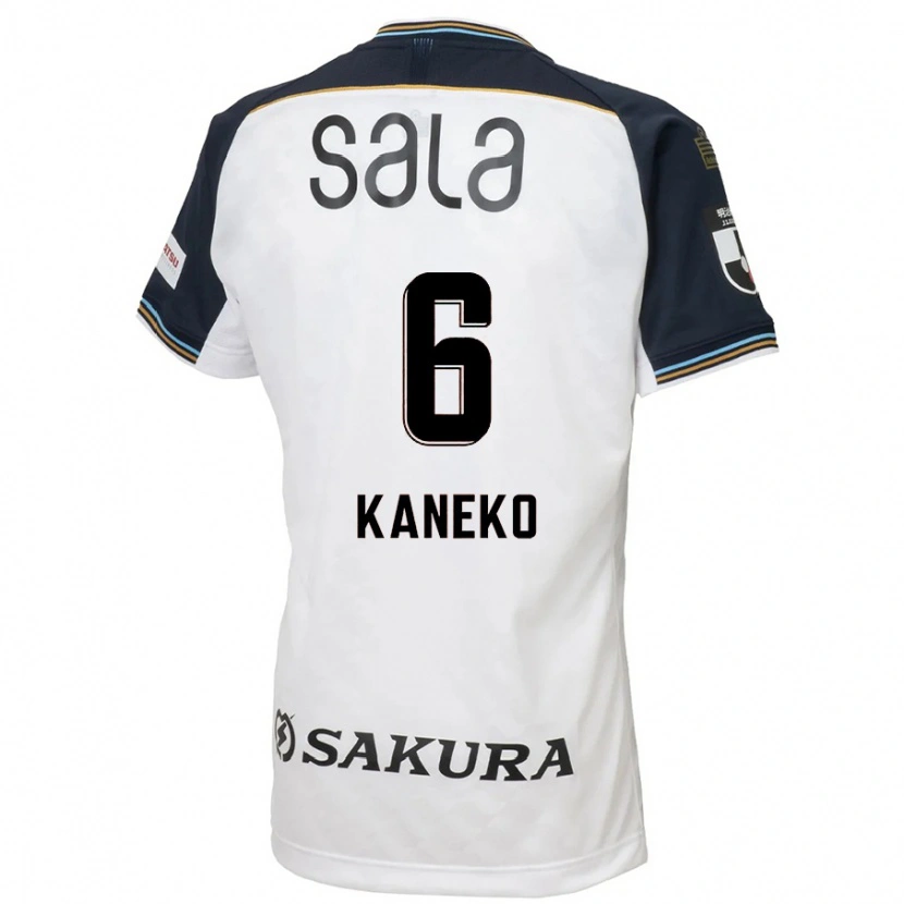 Danxen Kinder Daiki Kaneko #6 Weiß Schwarz Auswärtstrikot Trikot 2025/26 T-Shirt