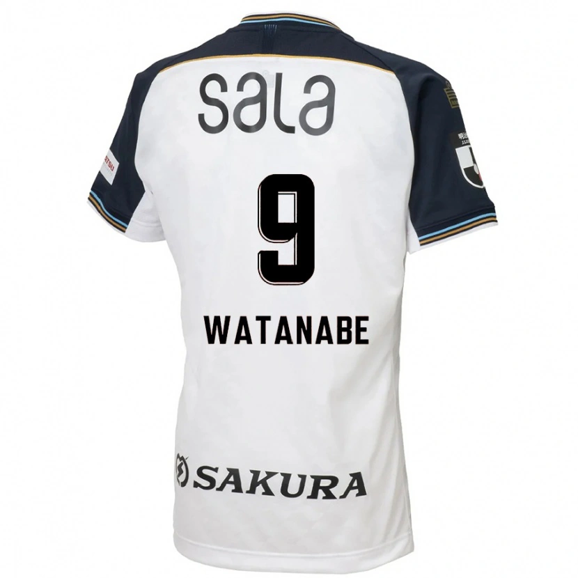 Danxen Kinder Ryo Watanabe #9 Weiß Schwarz Auswärtstrikot Trikot 2025/26 T-Shirt
