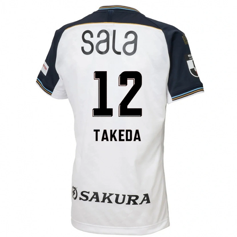 Danxen Kinder Yusei Takeda #12 Weiß Schwarz Auswärtstrikot Trikot 2025/26 T-Shirt