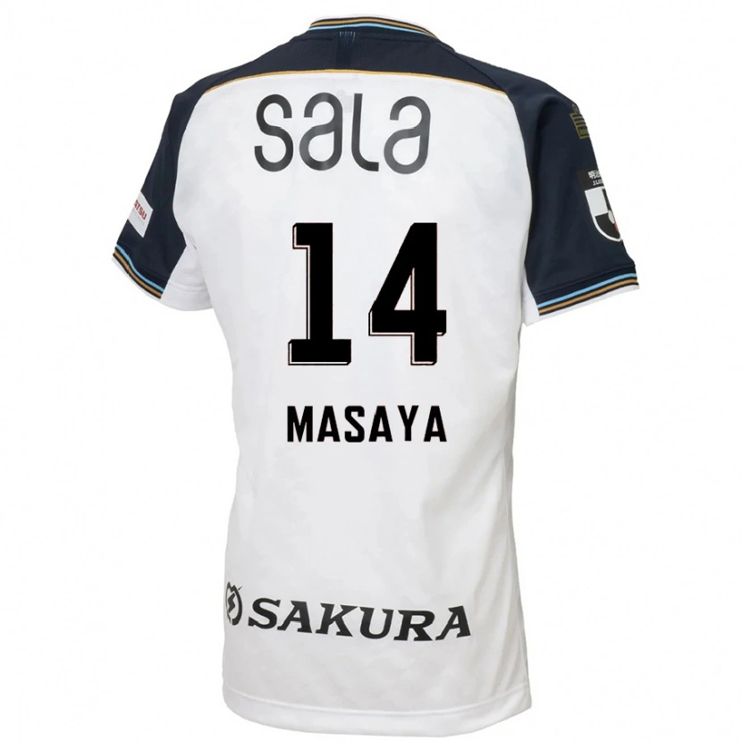 Danxen Kinder Masaya Matsumoto #14 Weiß Schwarz Auswärtstrikot Trikot 2025/26 T-Shirt