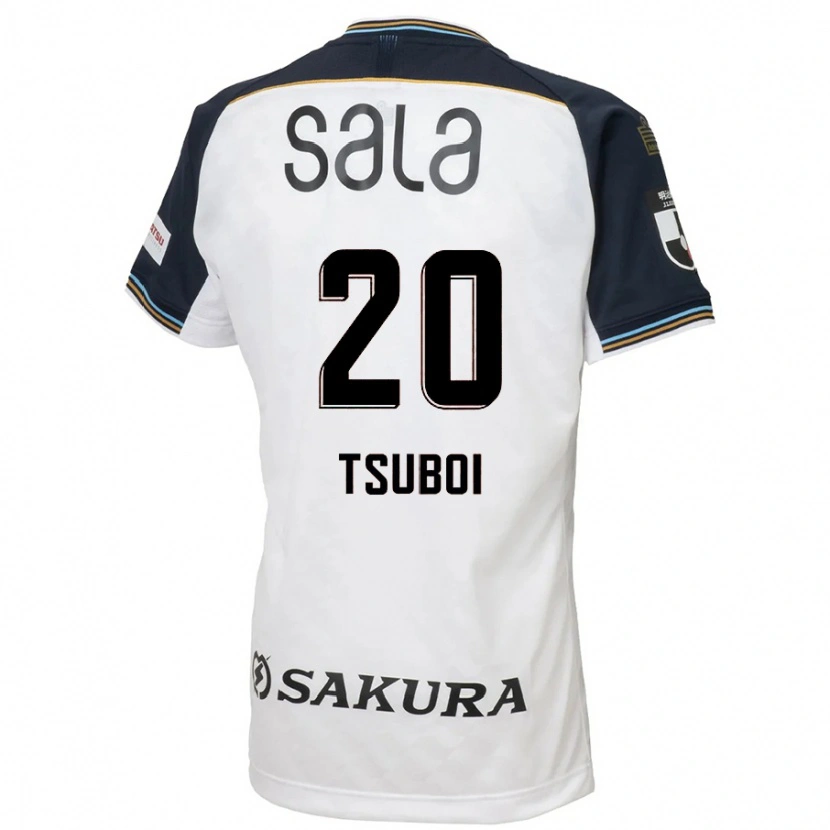 Danxen Kinder Yuya Tsuboi #20 Weiß Schwarz Auswärtstrikot Trikot 2025/26 T-Shirt