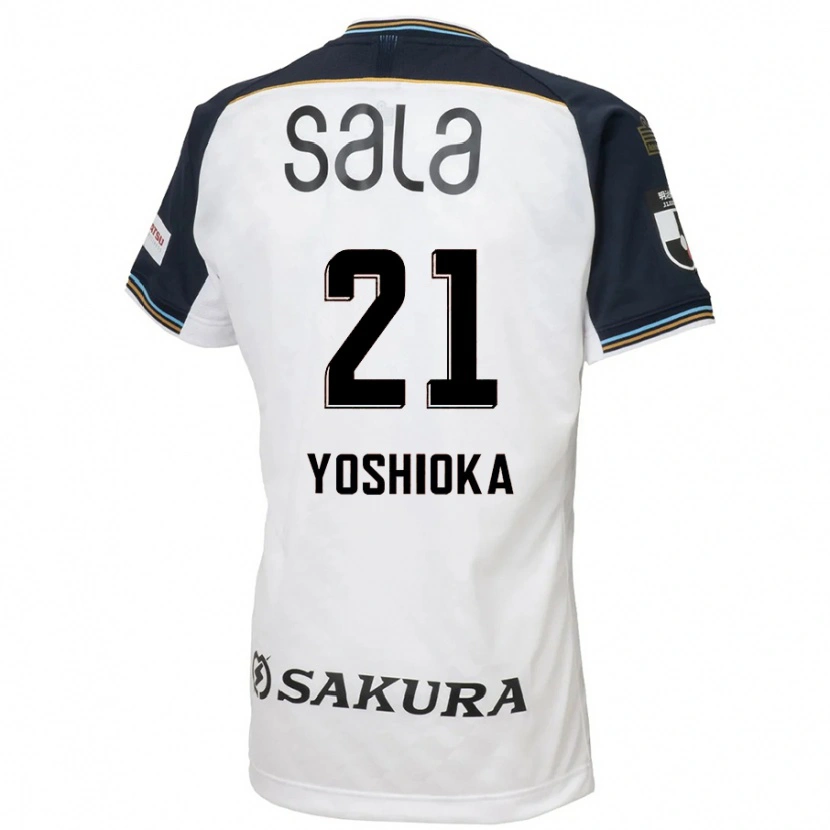 Danxen Kinder Kanta Yoshioka #21 Weiß Schwarz Auswärtstrikot Trikot 2025/26 T-Shirt