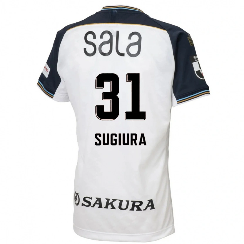 Danxen Kinder Rinnosuke Sugiura #31 Weiß Schwarz Auswärtstrikot Trikot 2025/26 T-Shirt