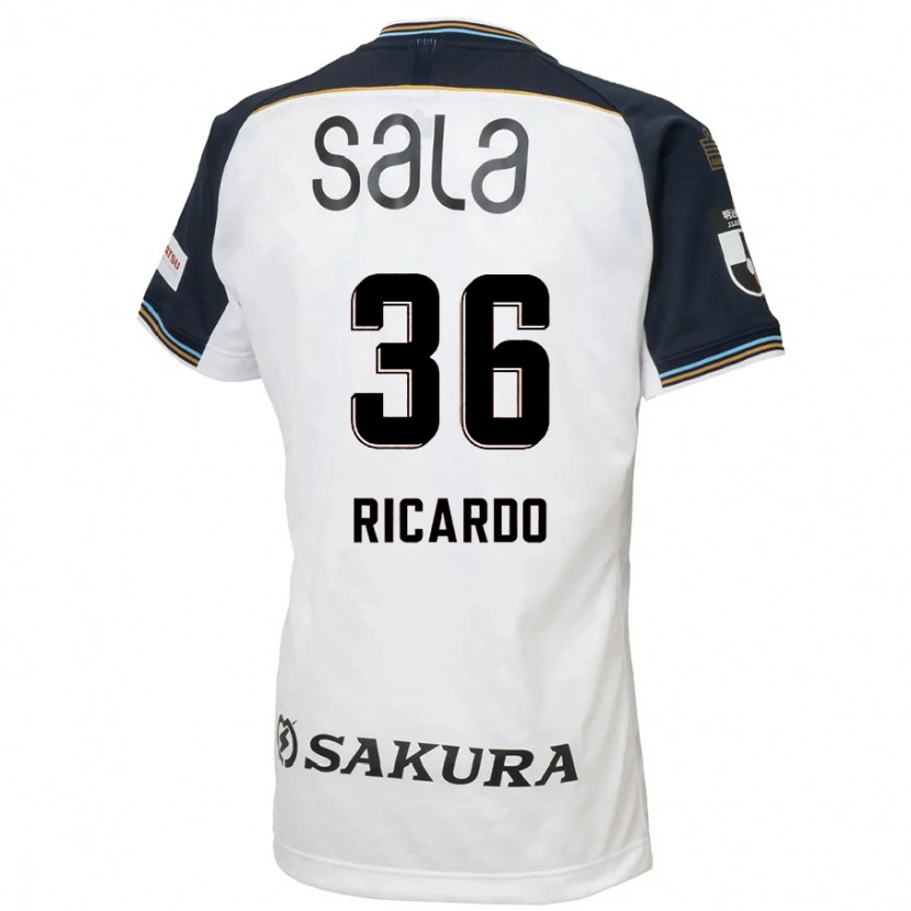 Danxen Kinder Ricardo Graça #36 Weiß Schwarz Auswärtstrikot Trikot 2025/26 T-Shirt