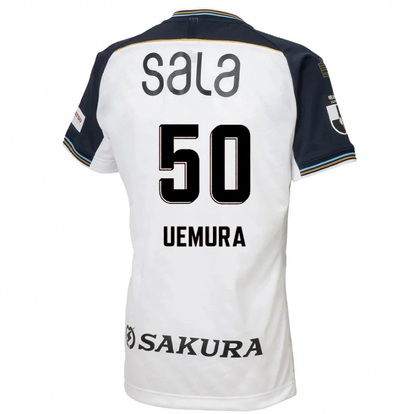 Danxen Kinder Hiroto Uemura #50 Weiß Schwarz Auswärtstrikot Trikot 2025/26 T-Shirt