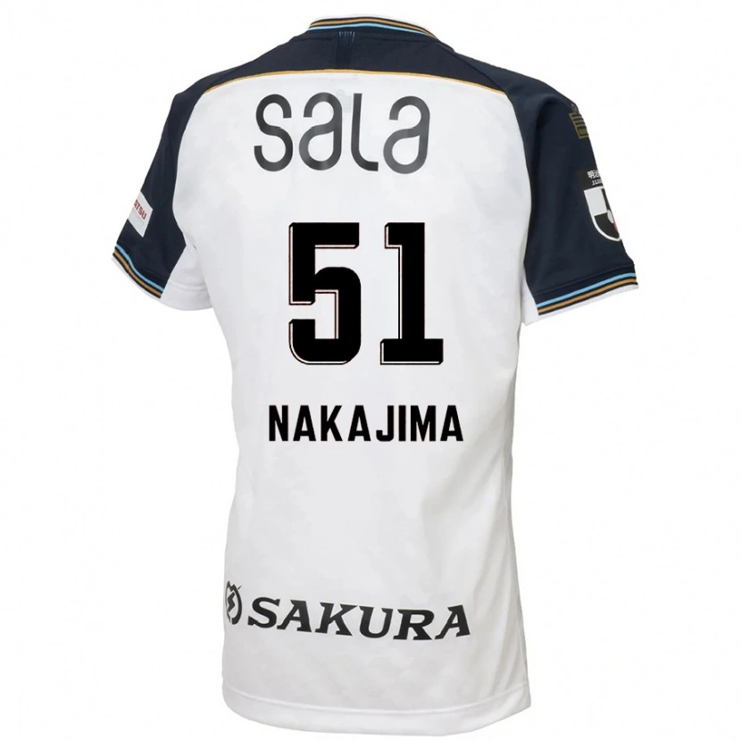 Danxen Kinder Keitaro Nakajima #51 Weiß Schwarz Auswärtstrikot Trikot 2025/26 T-Shirt
