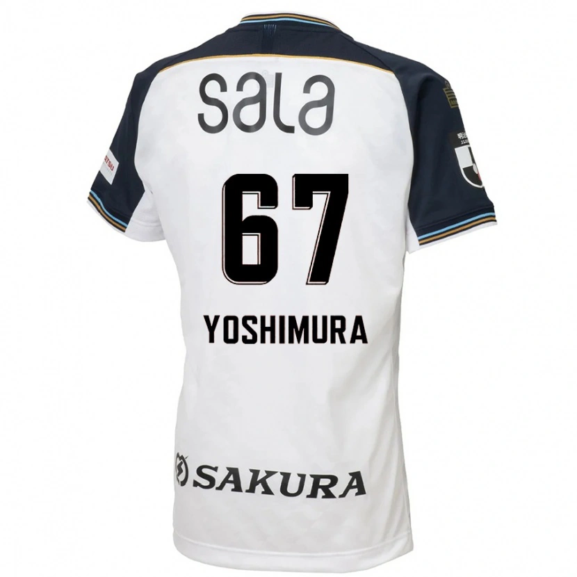 Danxen Kinder Ryusei Yoshimura #67 Weiß Schwarz Auswärtstrikot Trikot 2025/26 T-Shirt