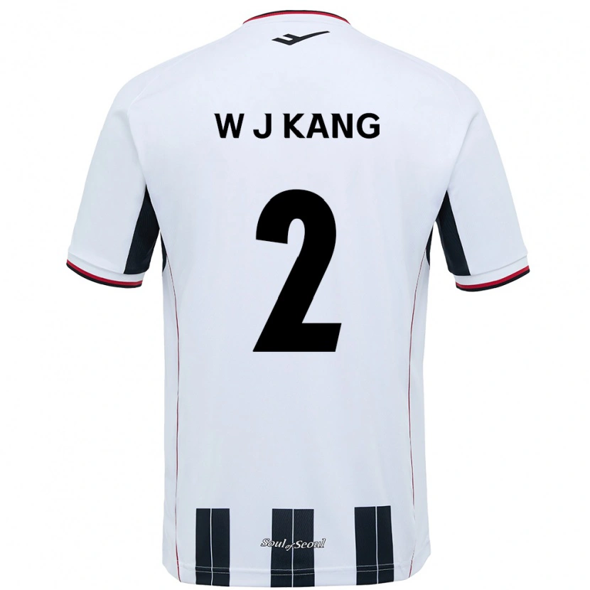 Danxen Kinder Jae-Won Kang #2 Weiß Schwarz Auswärtstrikot Trikot 2025/26 T-Shirt