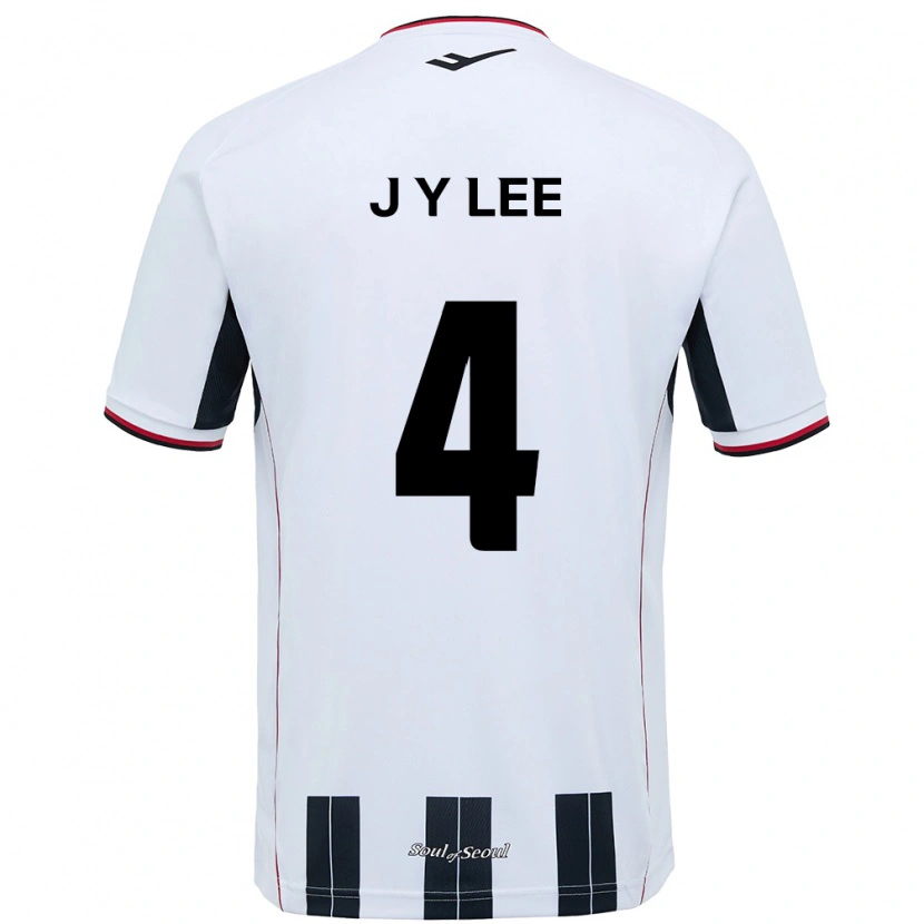 Danxen Kinder Young-Jun Lee #4 Weiß Schwarz Auswärtstrikot Trikot 2025/26 T-Shirt