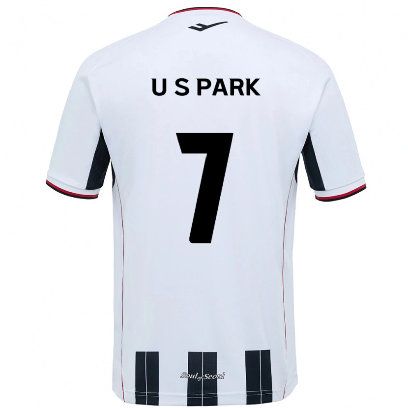 Danxen Kinder Sun-Uk Park #7 Weiß Schwarz Auswärtstrikot Trikot 2025/26 T-Shirt