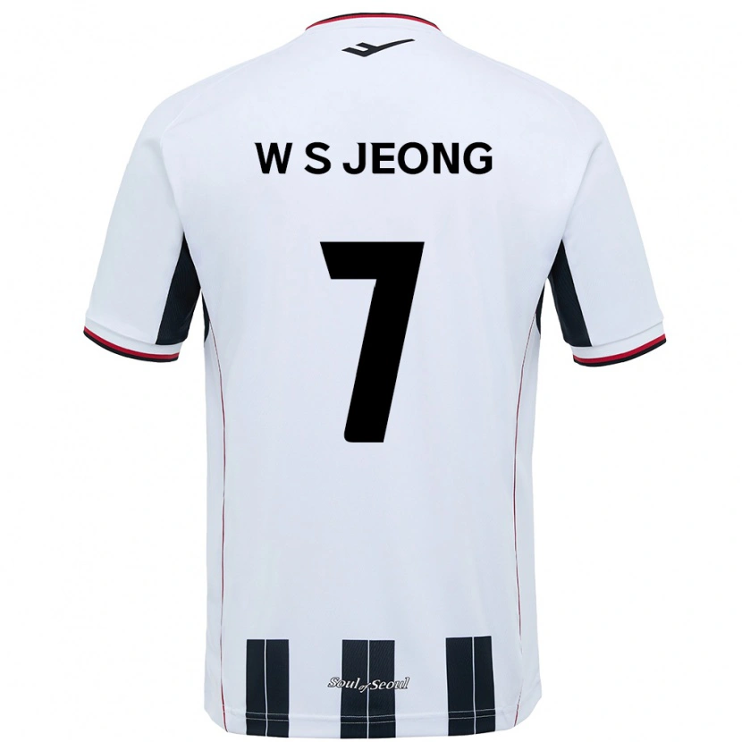 Danxen Kinder Seung-Won Jeong #7 Weiß Schwarz Auswärtstrikot Trikot 2025/26 T-Shirt