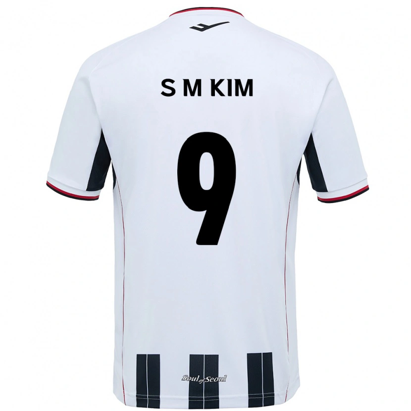 Danxen Kinder Min-Sung Kim #9 Weiß Schwarz Auswärtstrikot Trikot 2025/26 T-Shirt