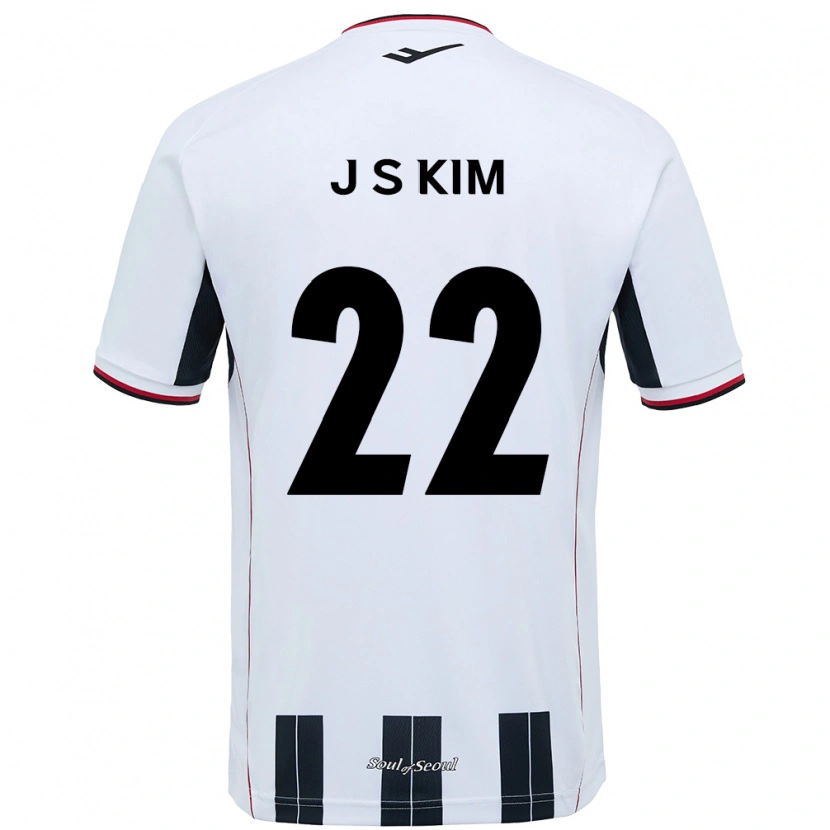 Danxen Kinder Jin-Su Kim #22 Weiß Schwarz Auswärtstrikot Trikot 2025/26 T-Shirt