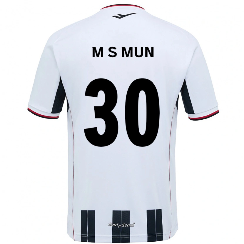 Danxen Kinder Seong-Min Mun #30 Weiß Schwarz Auswärtstrikot Trikot 2025/26 T-Shirt