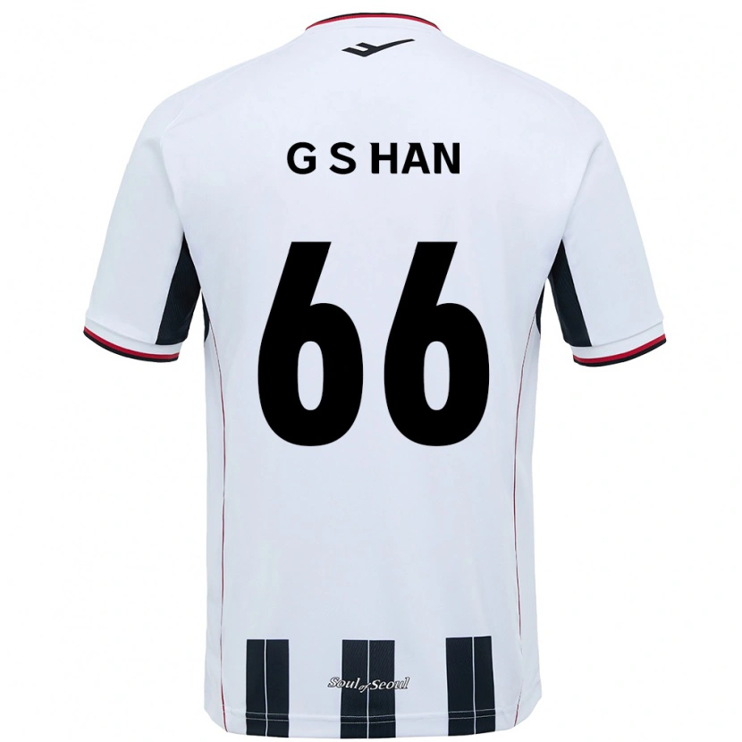 Danxen Kinder Seung-Gyu Han #66 Weiß Schwarz Auswärtstrikot Trikot 2025/26 T-Shirt