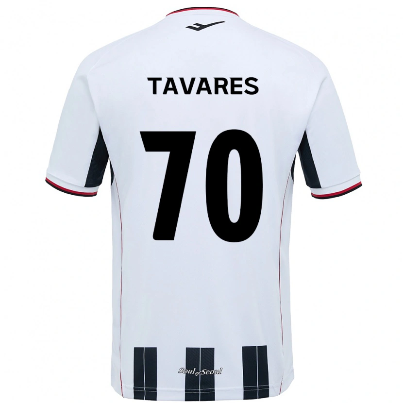 Danxen Kinder Ronaldo Tavares #70 Weiß Schwarz Auswärtstrikot Trikot 2025/26 T-Shirt