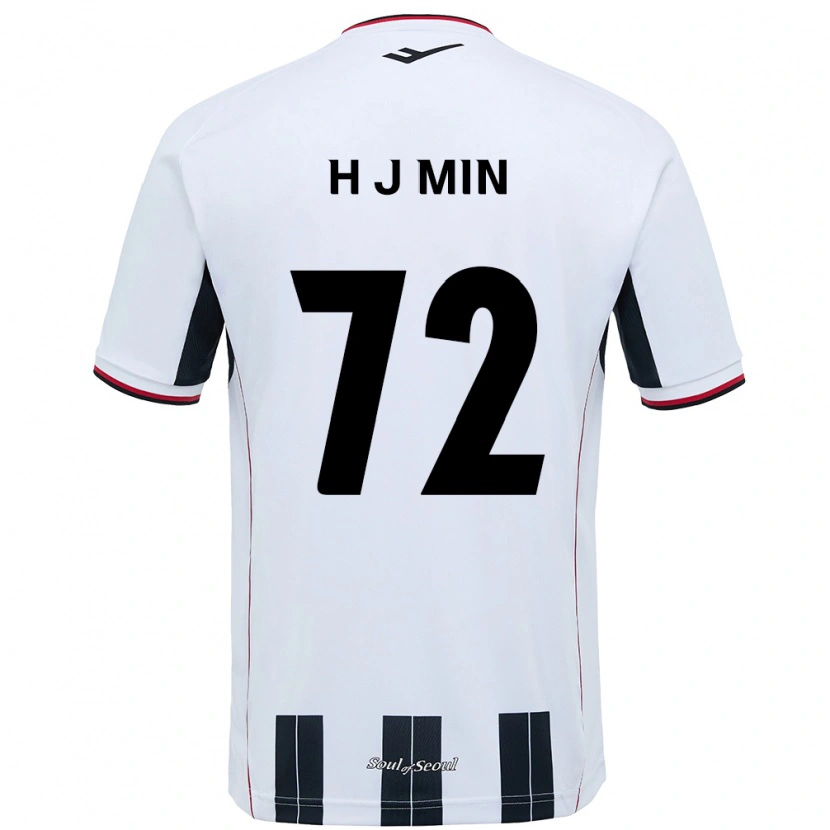 Danxen Kinder Ji-Hoon Min #72 Weiß Schwarz Auswärtstrikot Trikot 2025/26 T-Shirt