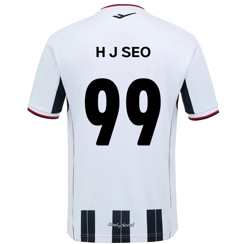 Danxen Kinder Ju-Hwan Seo #99 Weiß Schwarz Auswärtstrikot Trikot 2025/26 T-Shirt