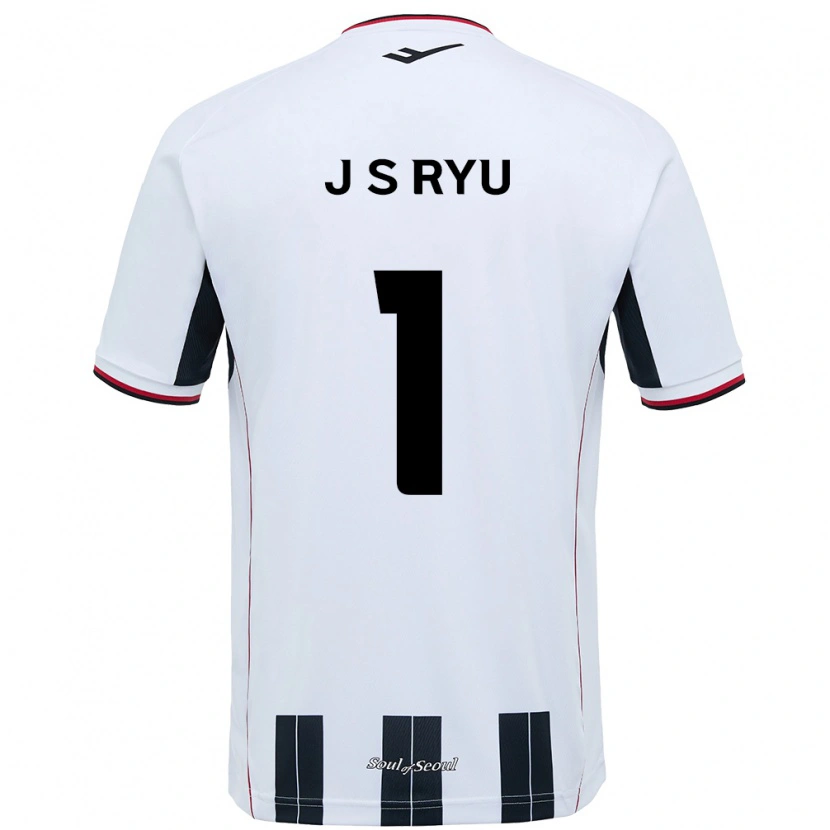 Danxen Kinder Ryu Ji-Soo #1 Weiß Schwarz Auswärtstrikot Trikot 2025/26 T-Shirt