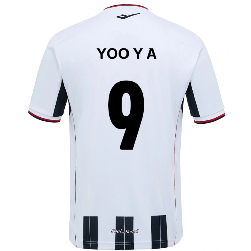 Danxen Kinder Yoo Young-A #9 Weiß Schwarz Auswärtstrikot Trikot 2025/26 T-Shirt