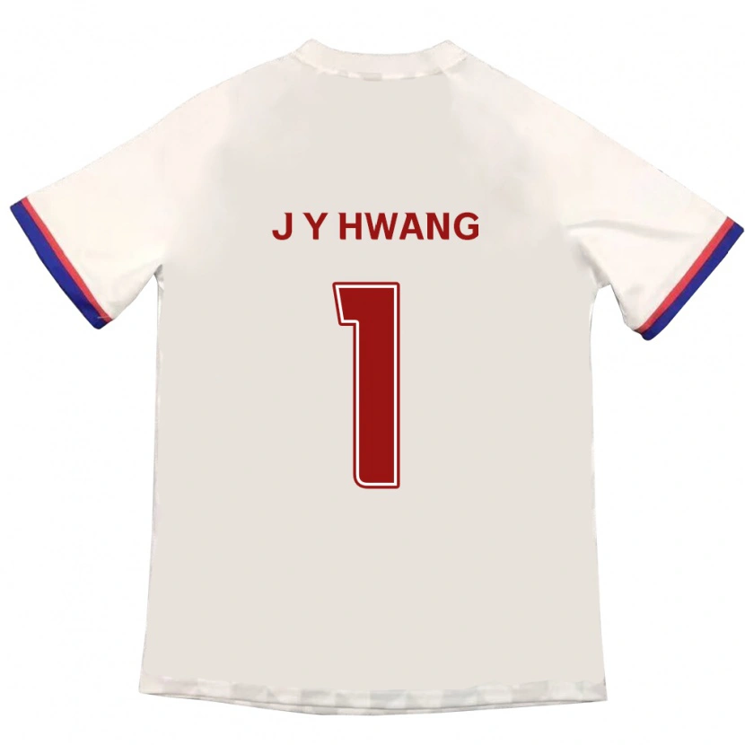 Danxen Kinder Jae-Yun Hwang #1 Off-White Rot Auswärtstrikot Trikot 2025/26 T-Shirt