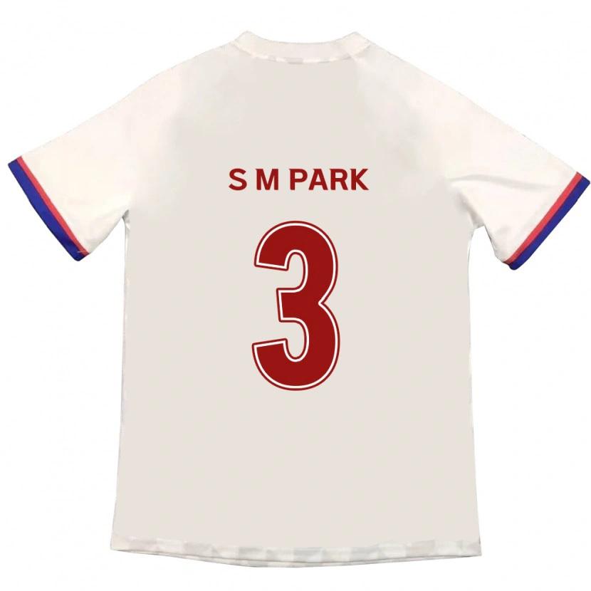 Danxen Kinder Min-Seo Park #3 Off-White Rot Auswärtstrikot Trikot 2025/26 T-Shirt