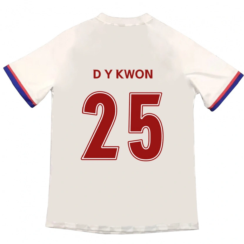 Danxen Kinder Do-Yeong Kwon #25 Off-White Rot Auswärtstrikot Trikot 2025/26 T-Shirt