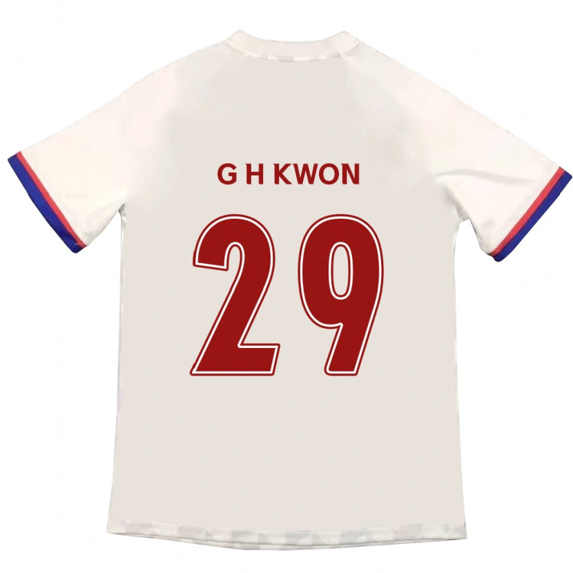 Danxen Kinder Gi-Hyun Kwon #29 Off-White Rot Auswärtstrikot Trikot 2025/26 T-Shirt