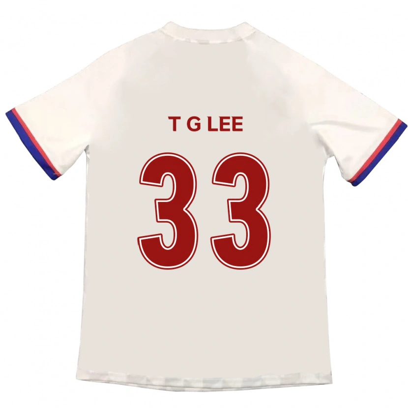 Danxen Kinder Taek-Geun Lee #33 Off-White Rot Auswärtstrikot Trikot 2025/26 T-Shirt