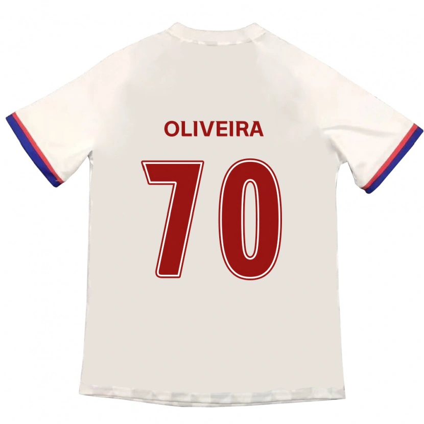 Danxen Kinder Anderson Oliveira #70 Off-White Rot Auswärtstrikot Trikot 2025/26 T-Shirt