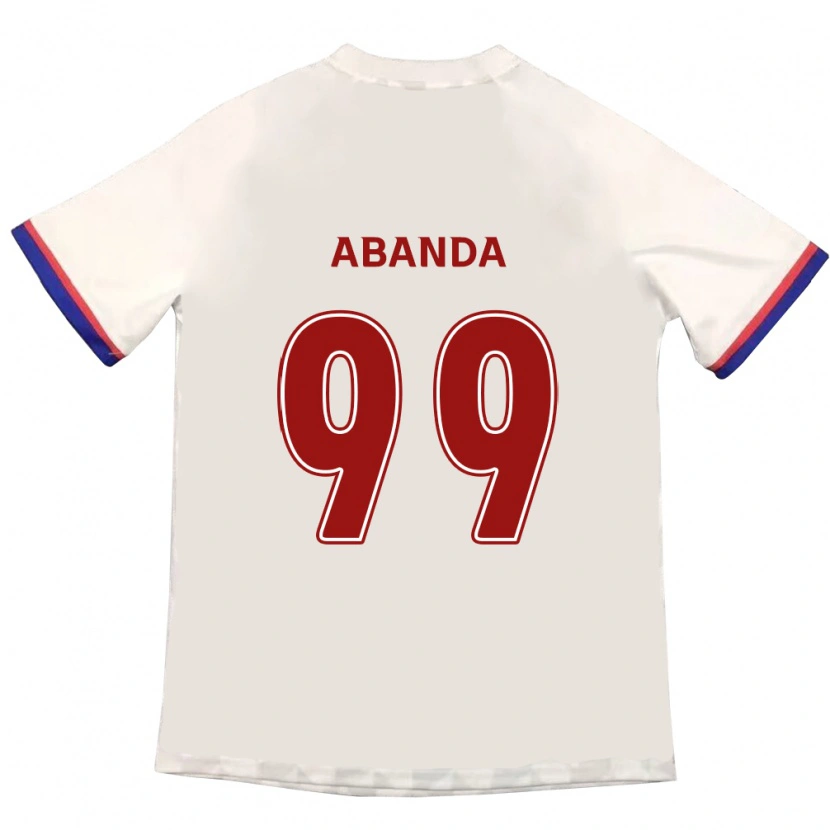Danxen Kinder Leroy Abanda #99 Off-White Rot Auswärtstrikot Trikot 2025/26 T-Shirt