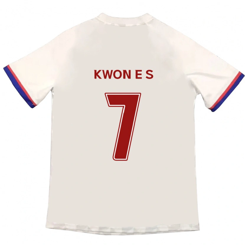 Danxen Kinder Kwon Eun-Som #7 Off-White Rot Auswärtstrikot Trikot 2025/26 T-Shirt