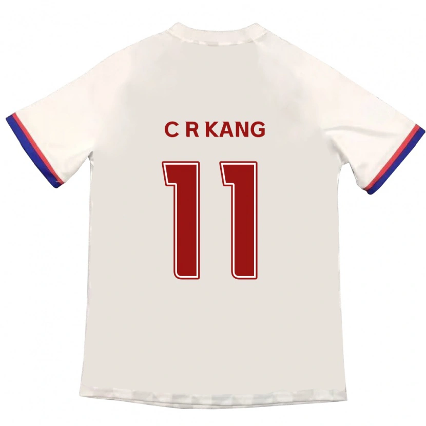 Danxen Kinder Kang Chae-Rim #11 Off-White Rot Auswärtstrikot Trikot 2025/26 T-Shirt