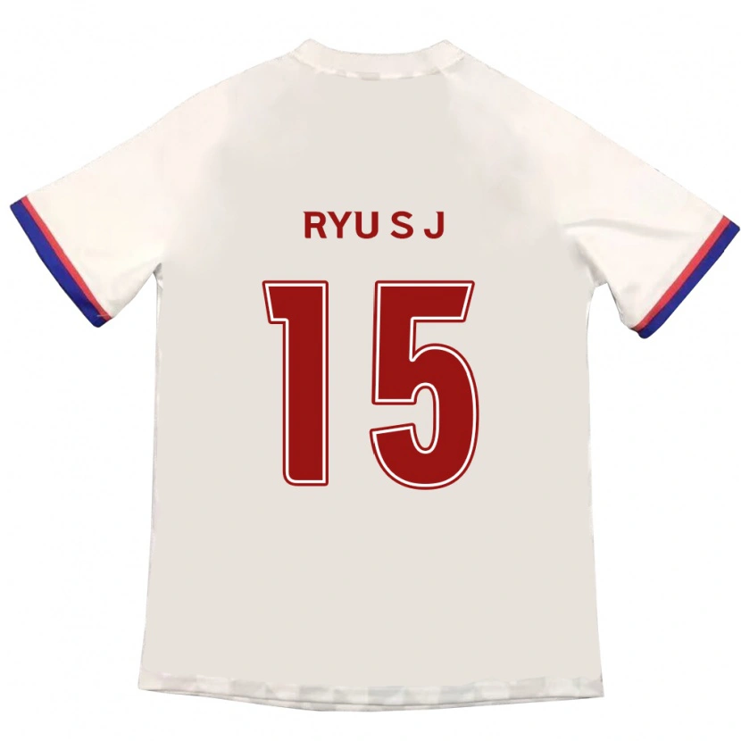 Danxen Kinder Ryu Soo-Jung #15 Off-White Rot Auswärtstrikot Trikot 2025/26 T-Shirt