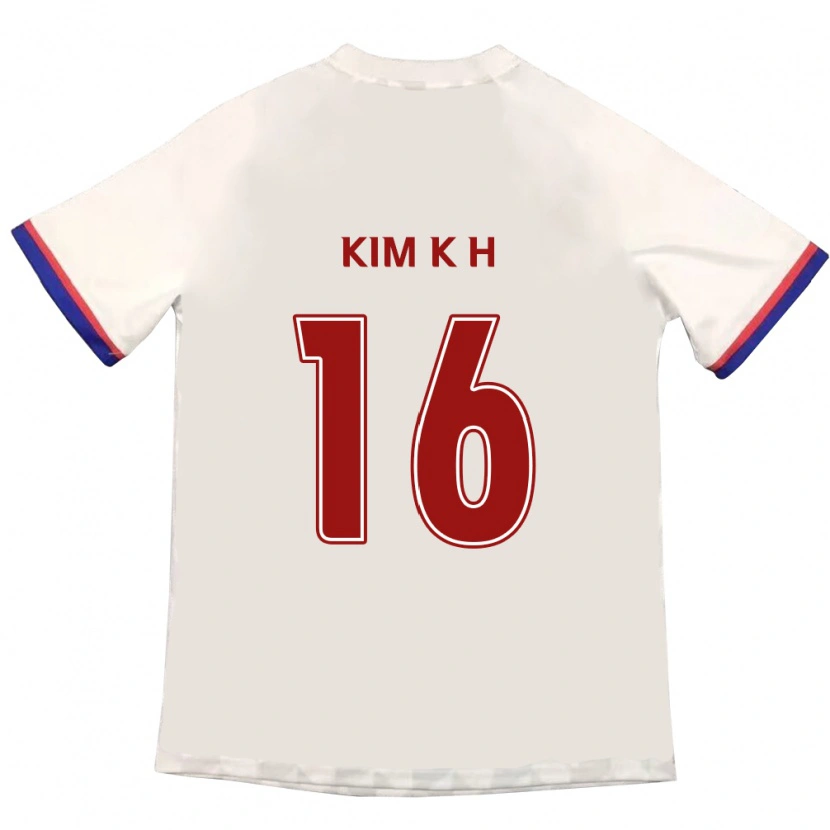 Danxen Kinder Kim Kyeong-Hee #16 Off-White Rot Auswärtstrikot Trikot 2025/26 T-Shirt
