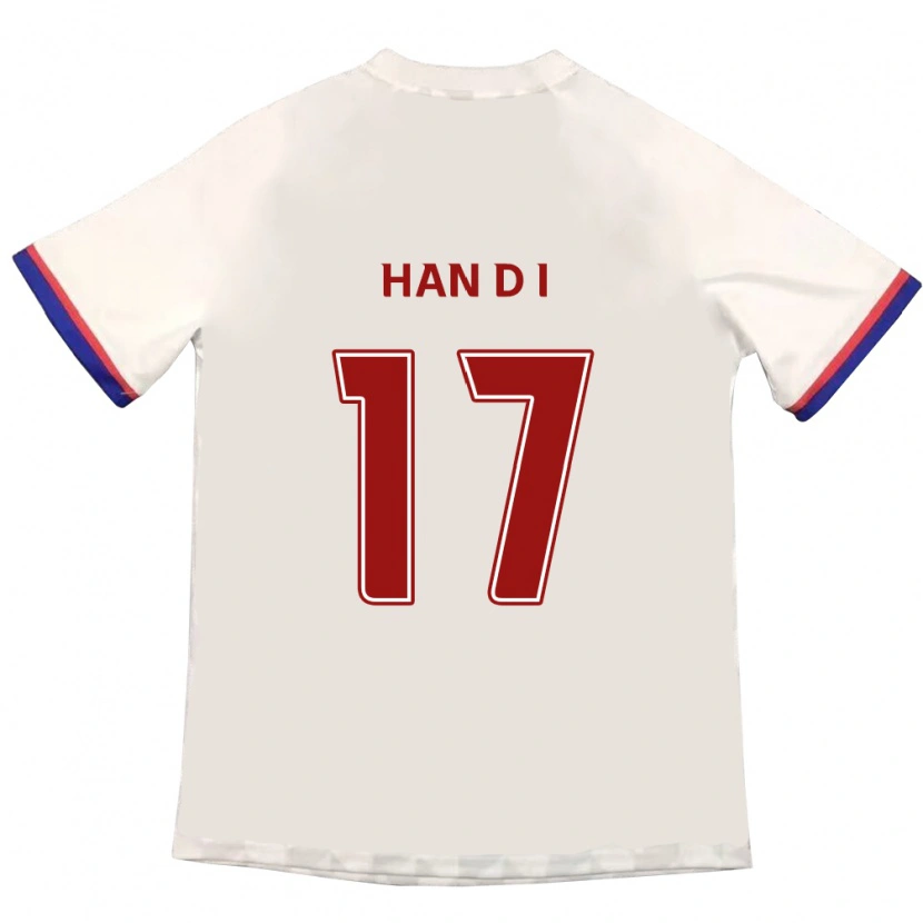 Danxen Kinder Han Da-In #17 Off-White Rot Auswärtstrikot Trikot 2025/26 T-Shirt