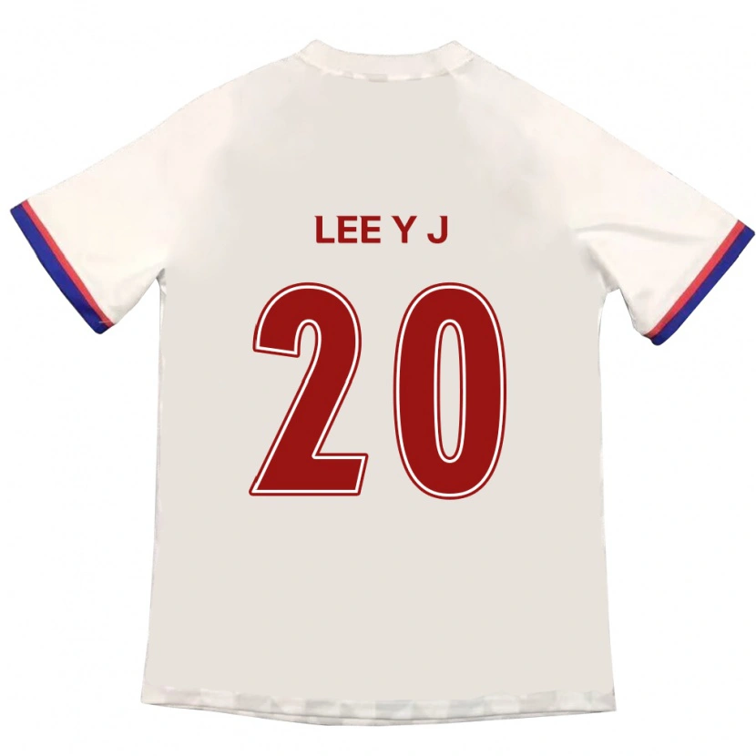 Danxen Kinder Lee Yu-Jin #20 Off-White Rot Auswärtstrikot Trikot 2025/26 T-Shirt