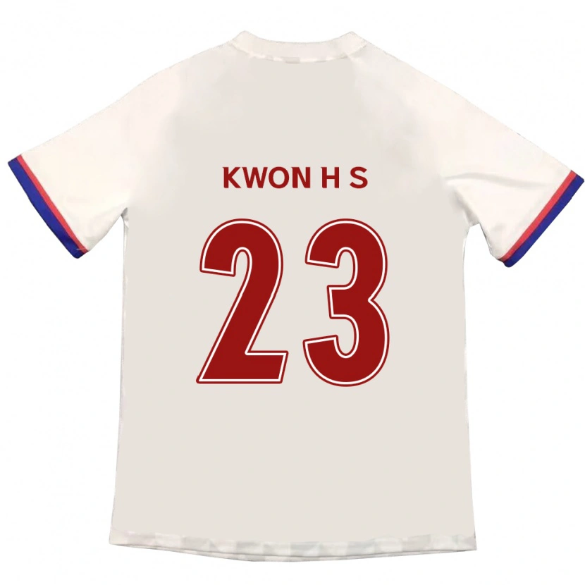 Danxen Kinder Kwon Hui-Seon #23 Off-White Rot Auswärtstrikot Trikot 2025/26 T-Shirt