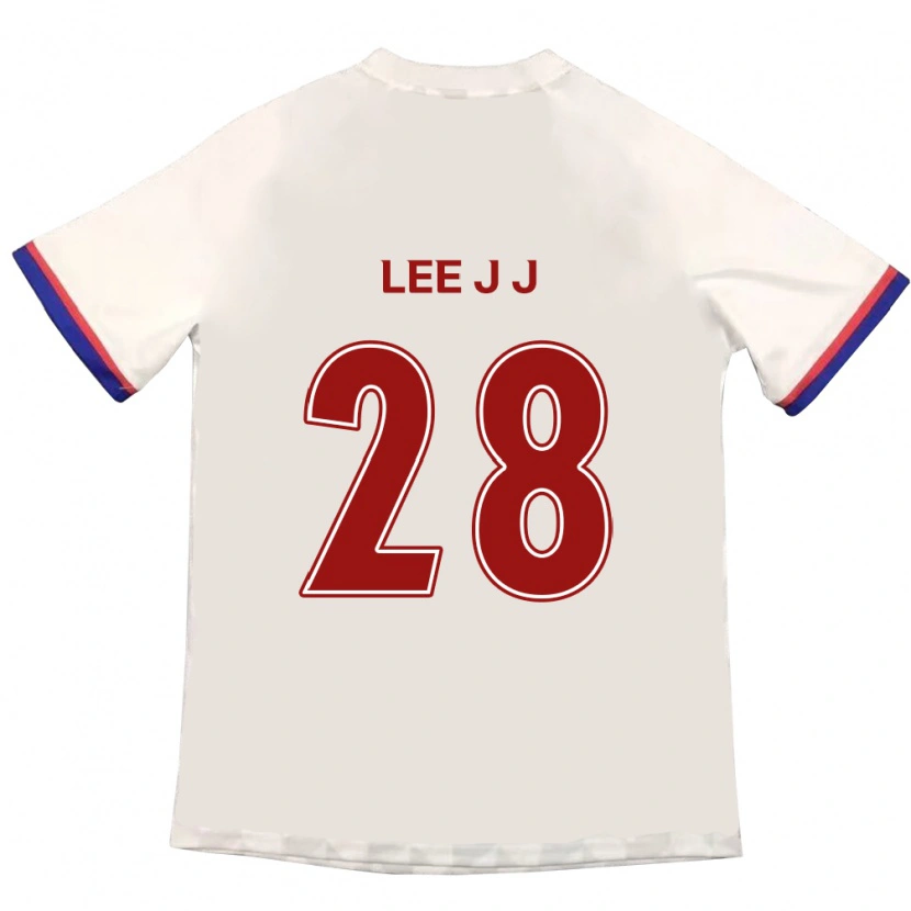 Danxen Kinder Lee Jin-Joo #28 Off-White Rot Auswärtstrikot Trikot 2025/26 T-Shirt