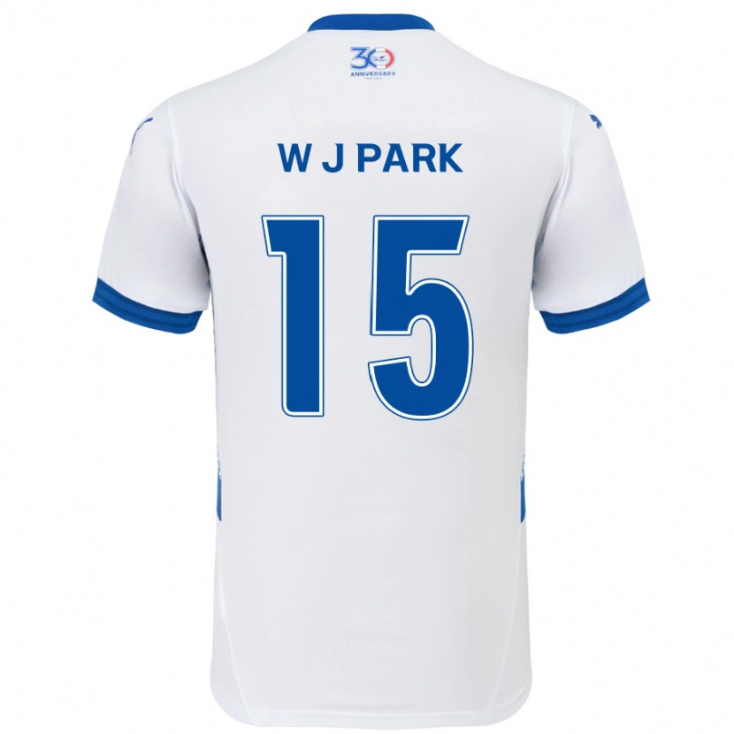 Danxen Kinder Woo-Jin Park #15 Weiß Königsblau Auswärtstrikot Trikot 2025/26 T-Shirt