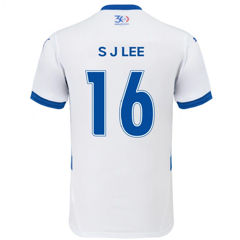 Danxen Kinder Jong-Sung Lee #16 Weiß Königsblau Auswärtstrikot Trikot 2025/26 T-Shirt