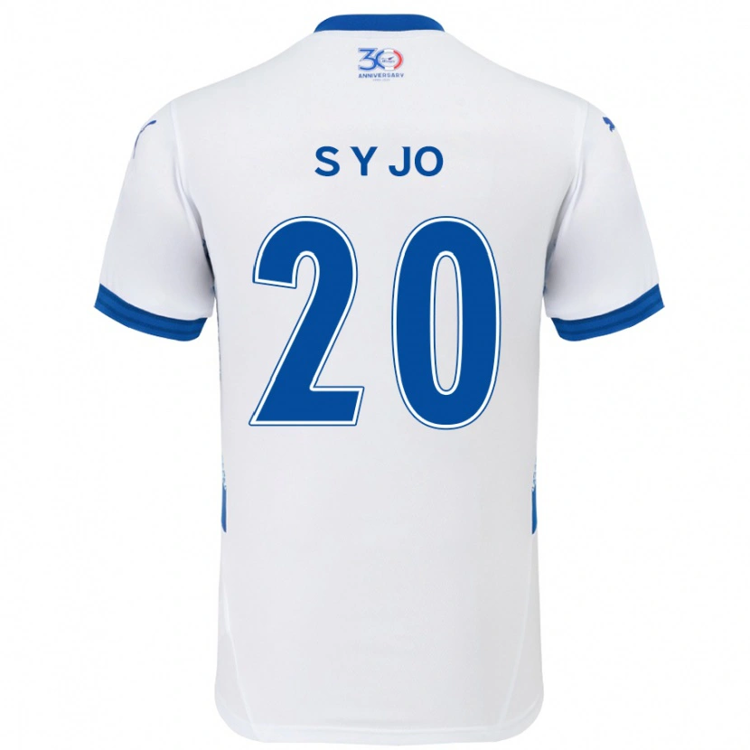 Danxen Kinder Yun-Seong Jo #20 Weiß Königsblau Auswärtstrikot Trikot 2025/26 T-Shirt