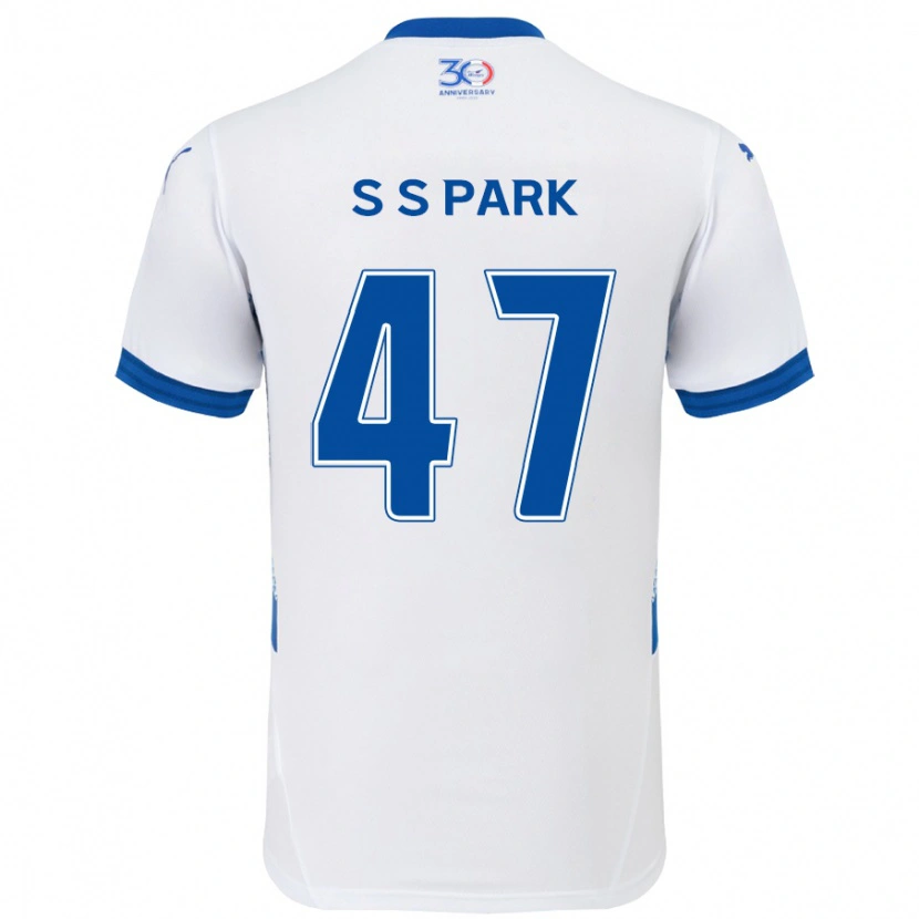 Danxen Kinder Seung-Soo Park #47 Weiß Königsblau Auswärtstrikot Trikot 2025/26 T-Shirt